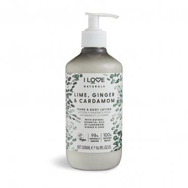 Naturals Hand & Body Lotion  Lime, Ginger & Cardamom